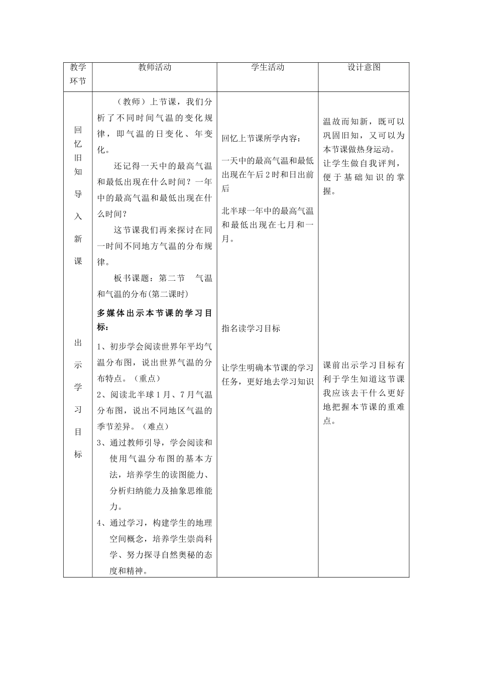 （水滴系列）七年级地理上册 第4章 第二节 气温的变化与差异（第2课时）教案 （新版）商务星球版-（新版）商务星球版初中七年级上册地理教案_第2页