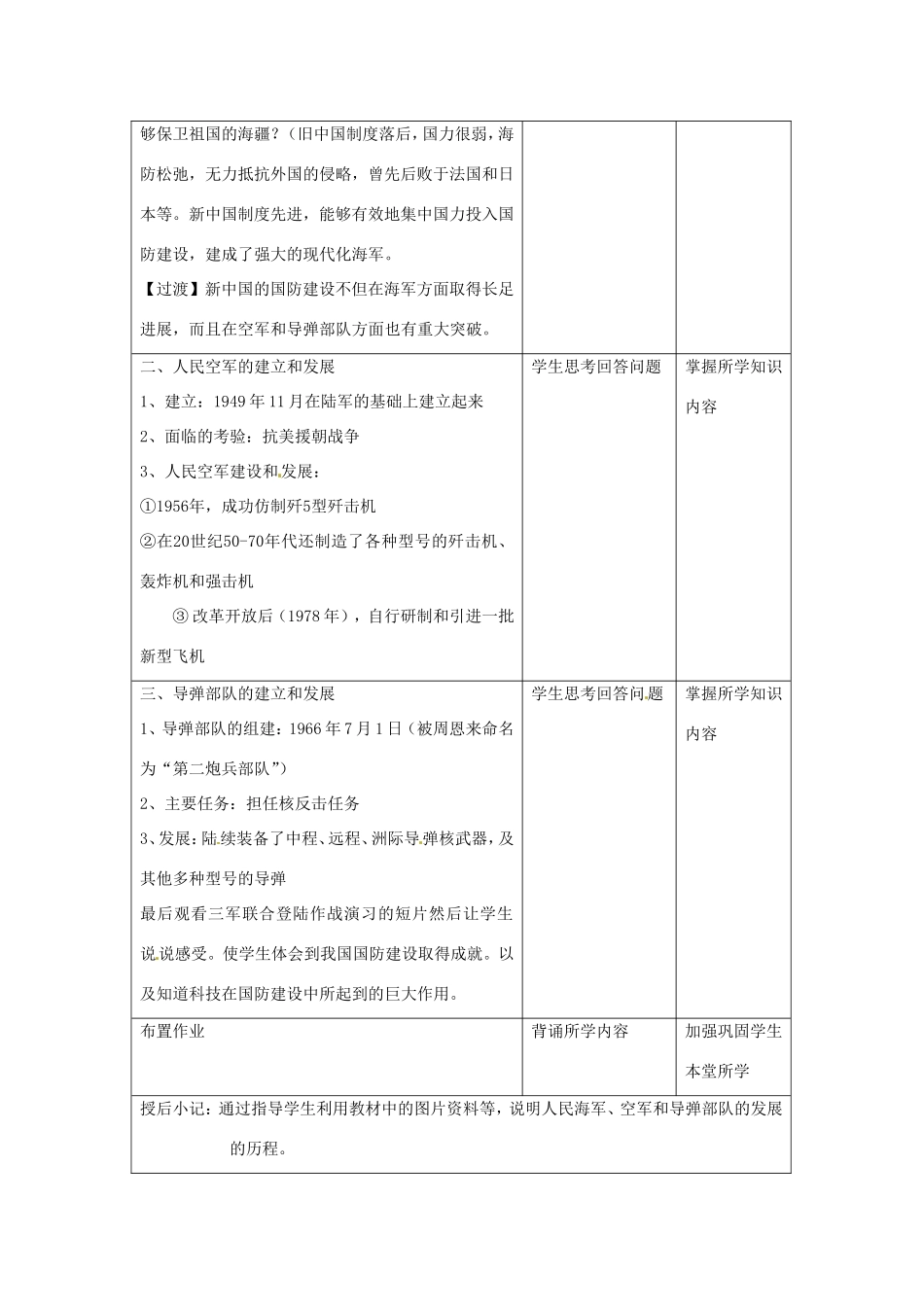 江苏省昆山市锦溪中学八年级历史下册 第14课 钢铁长城教案 新人教版_第2页