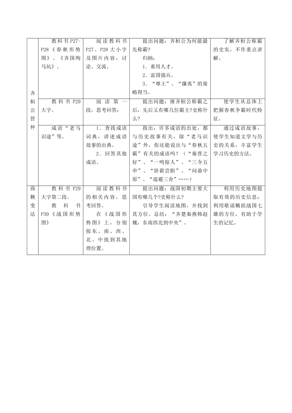 华师大版七年级历史上册第5课  春秋战国的社会变革_第2页