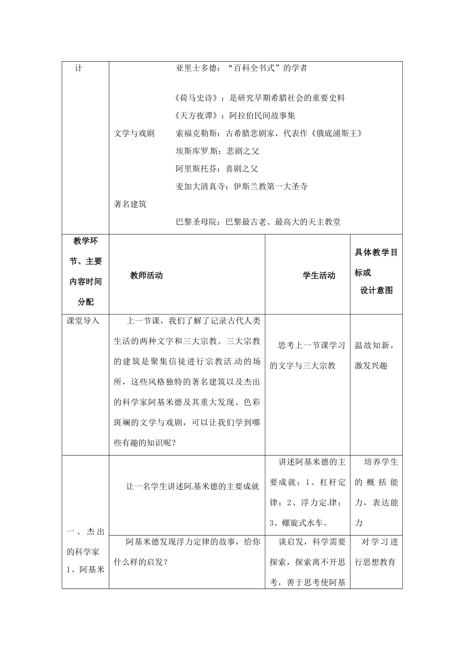 湖南省常德市第九中学九年级历史上册 第三单元 第9课 古代科技与思想文化（二）教案 新人教版_第2页