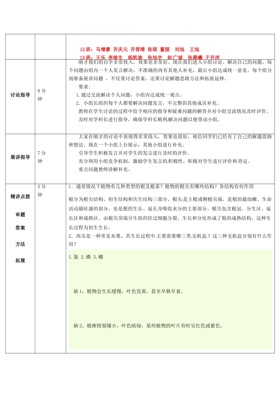 八年级生物上册 4.1.5 根的结构与功能导学案1 （新版）济南版-（新版）济南版初中八年级上册生物学案_第2页