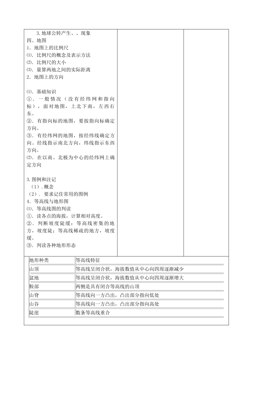 吉林省四平市第十七中学七年级地理上册 地球和地球仪、地球运动复习课教案1 新人教版_第3页