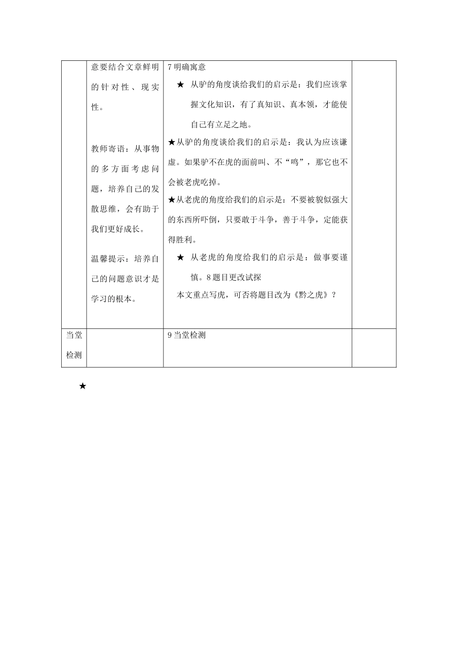 河北省保定市望都县第三中学七年级语文下册《黔之驴》导学案 语文版_第3页