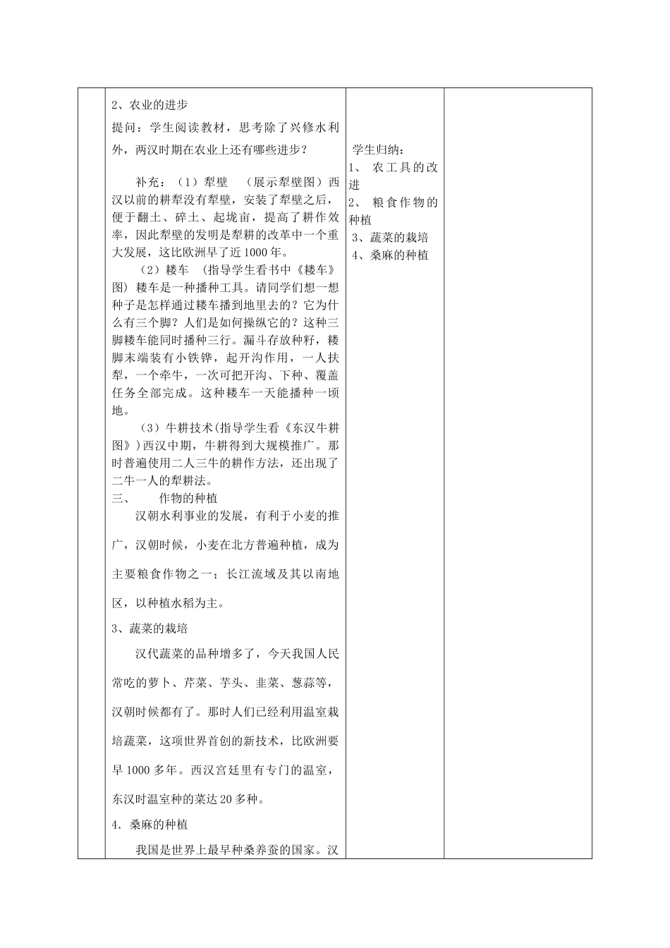 黑龙江省虎林市八五零农场学校七年级历史上册 13.两汉经济的发展教案 新人教版_第3页