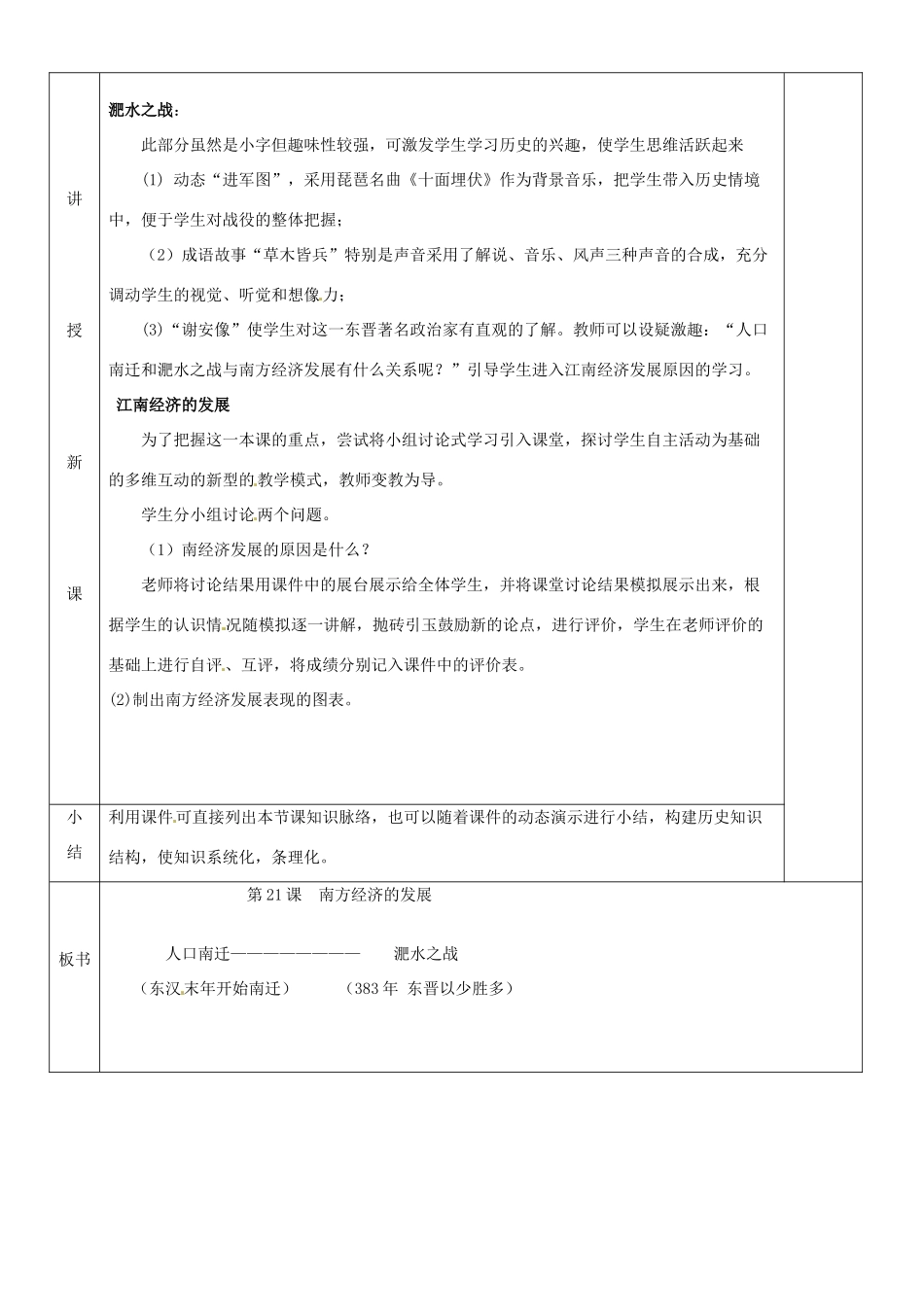 黑龙江省哈尔滨市第四十一中学七年级历史上册 第21课 南方经济的发展教案 北师大版_第3页