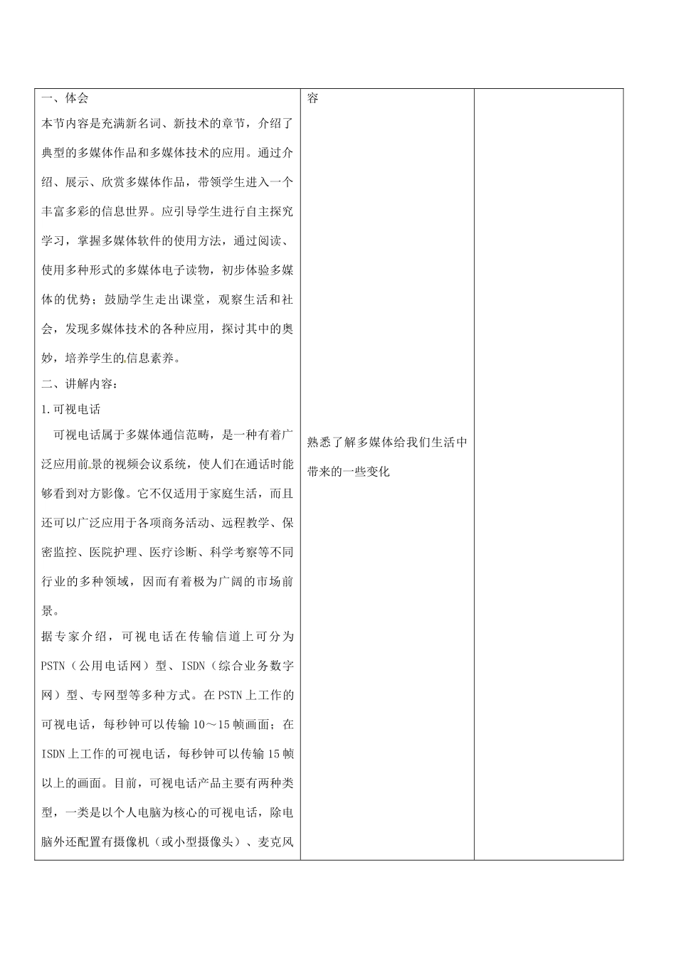 八年级信息技术上册 2 精彩的多媒体世界教案 苏教版-苏教版初中八年级上册信息技术教案_第2页