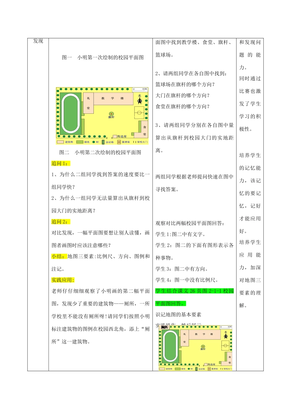 （水滴系列）七年级地理上册 第二章 第一节 地图基本要素（第1课时）教案 （新版）商务星球版-（新版）商务星球版初中七年级上册地理教案_第2页