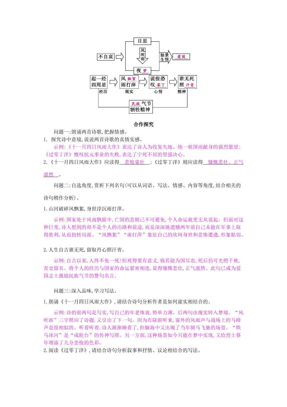 八年级语文上册 第9课 古诗四首（第2课时）导学案 苏教版-苏教版初中八年级上册语文学案_第2页