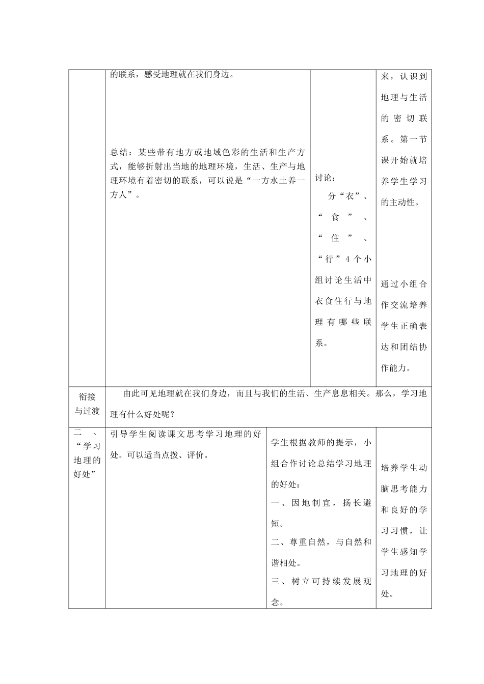 （水滴系列）七年级地理上册 序言 让我们一同走进地理教案1 （新版）商务星球版-（新版）商务星球版初中七年级上册地理教案_第2页