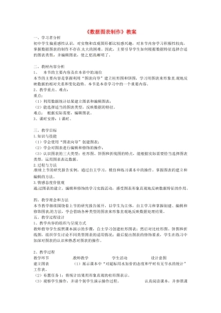 江苏省常州市翠竹中学初中信息技术《数据图表制作》教案 人教新课标版