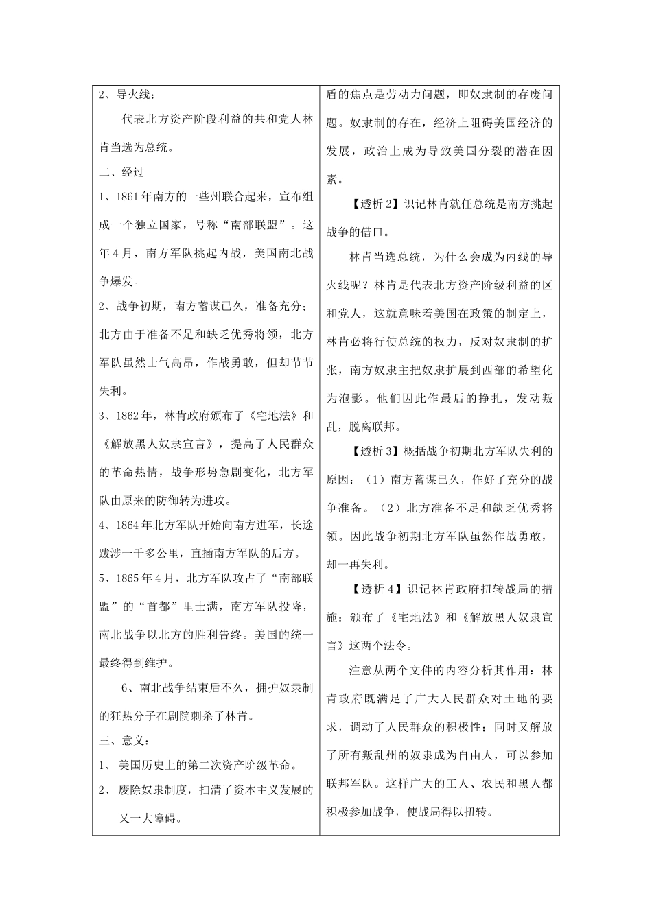 第19课《美国南北战争》学案_第2页