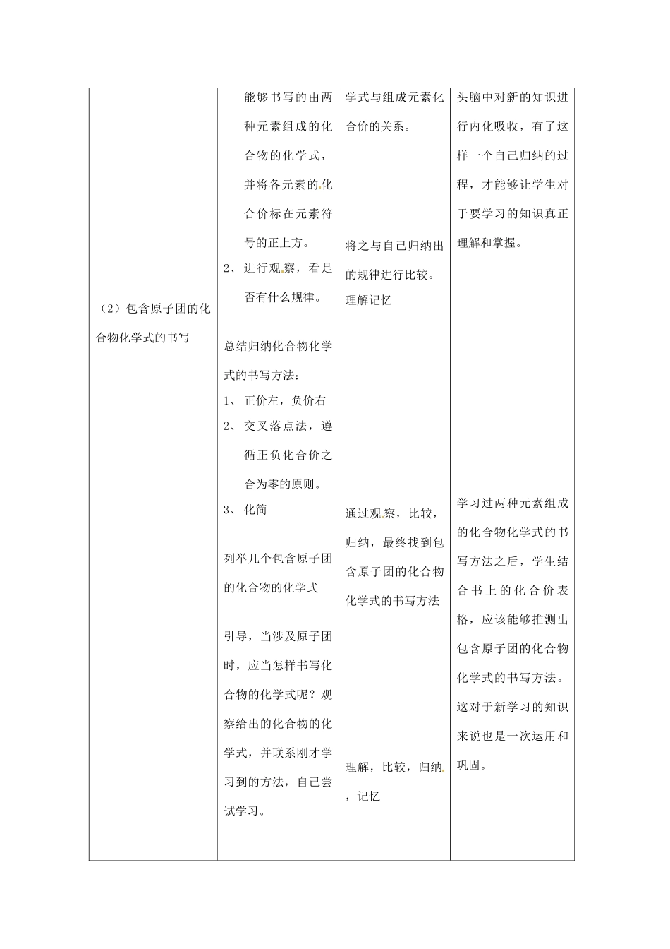 江苏省九年级化学 第三章 第四节 物质组成的表示方法（第一课时）教案 沪教版_第3页