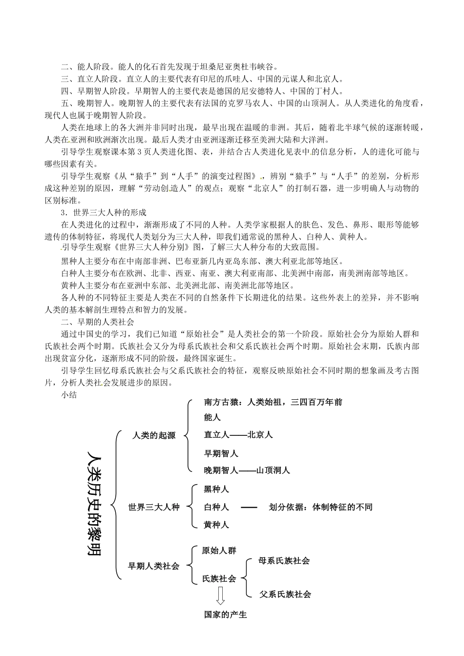 北京市房山区周口店中学八年级历史上册 第1课《人类历史的黎明》教案_第2页