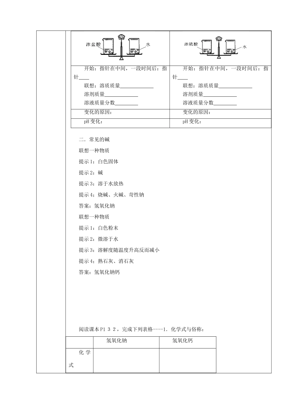 福建东侨经济开发区中学九年级化学《第十单元酸和碱》教案 新人教版_第3页