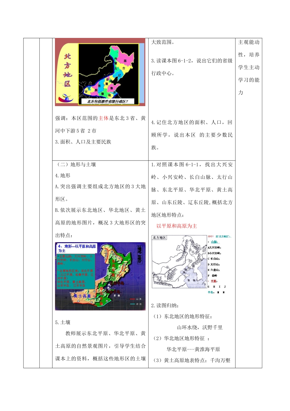 八年级地理下册 6.1 北方地区 区域特征教学案 商务星球版-商务星球版初中八年级下册地理教学案_第3页