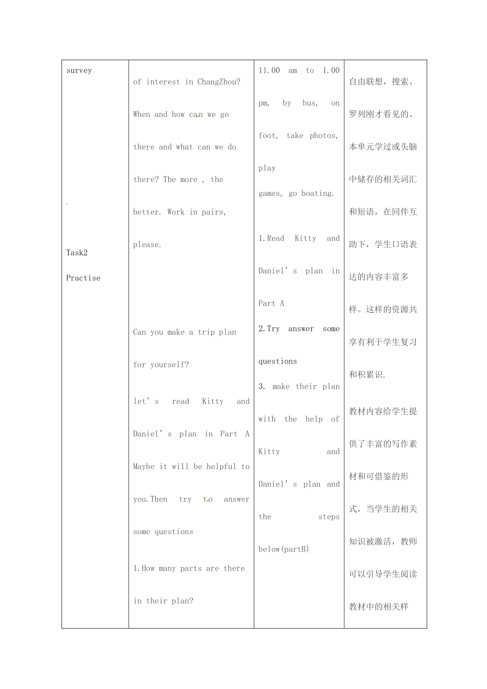 江苏省常州市西夏墅中学八年级英语上册《Unit 3 A Day Out Main Task》学案 牛津版_第3页