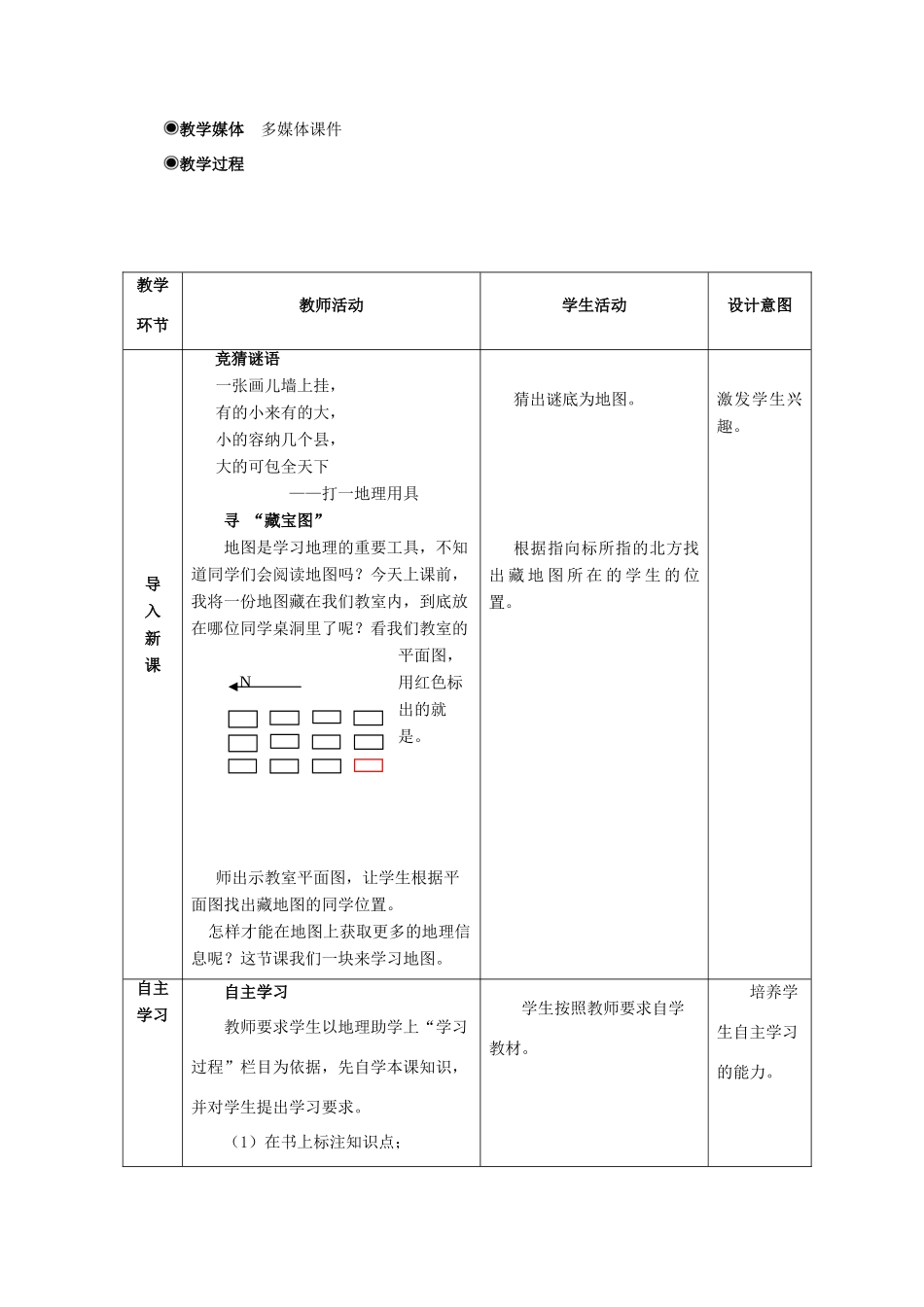 （水滴系列）七年级地理上册 第2章 第一节 地图基本要素（第1课时）教案 （新版）商务星球版-（新版）商务星球版初中七年级上册地理教案_第2页