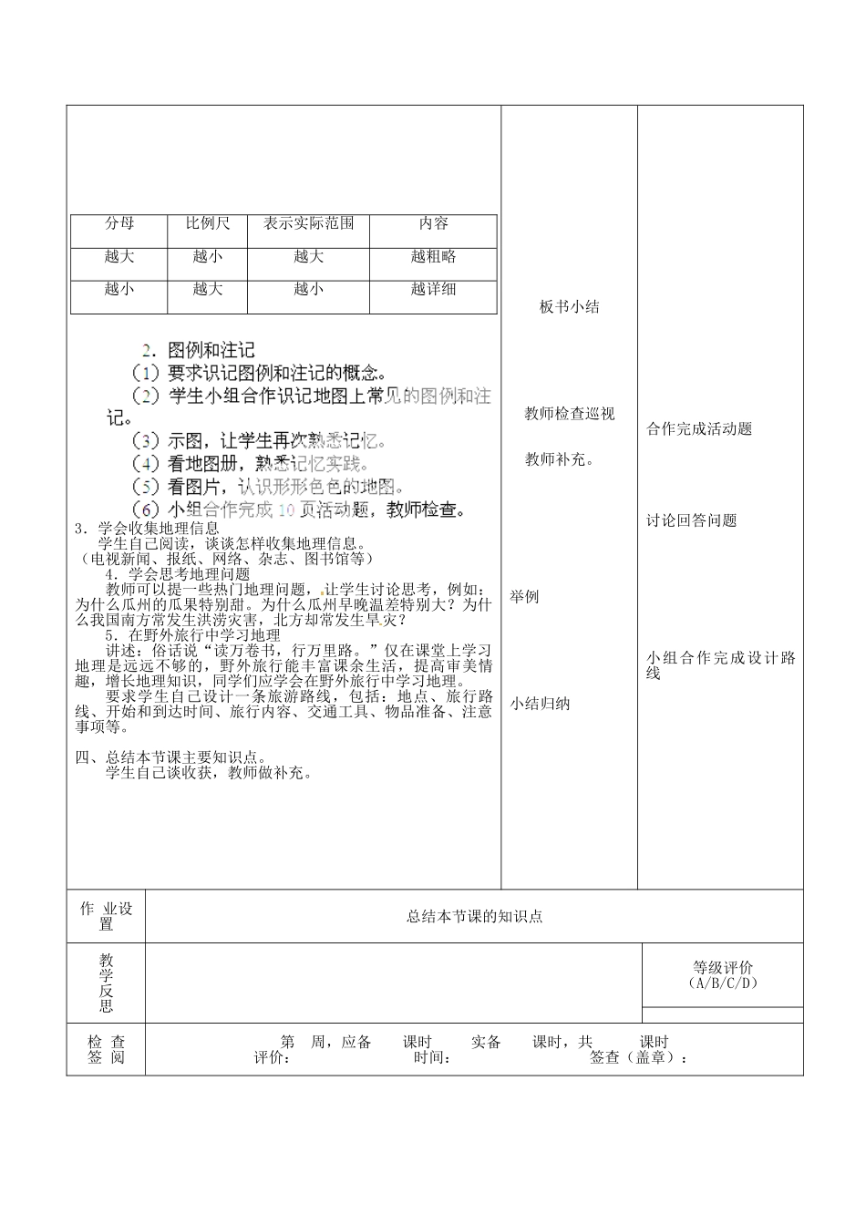 甘肃省酒泉市瓜州县第二中学七年级地理上册 1.2 我们怎样学地理（第2课时）教学案 湘教版_第2页