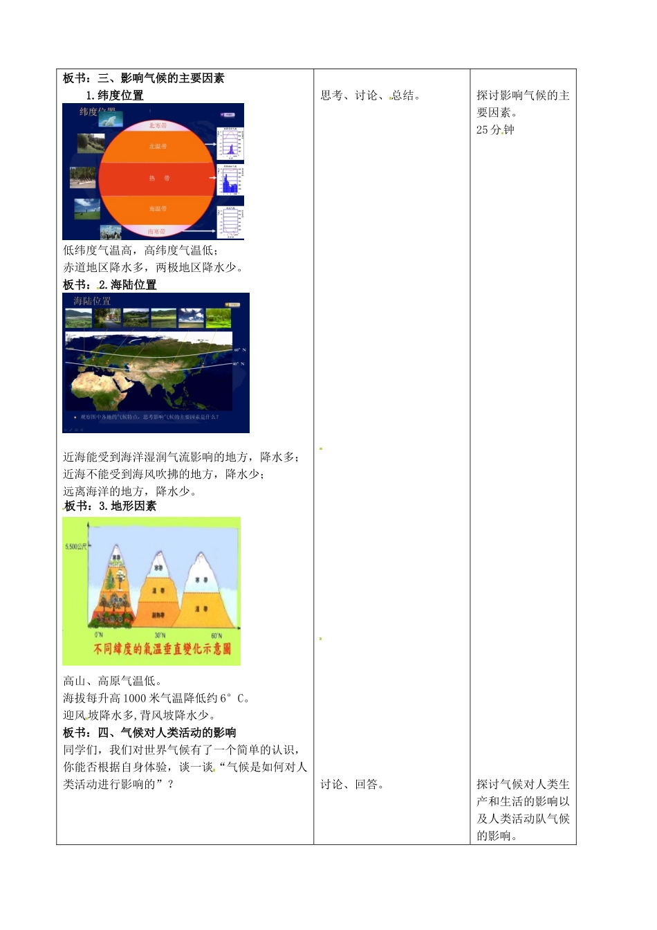 吉林省四平市第十七中学七年级地理上册 3.4 世界的气候（二）教案 新人教版_第2页