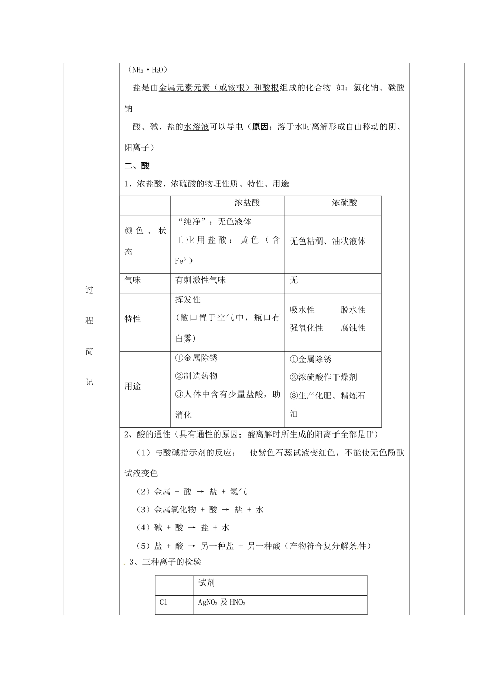 福建省东桥经济开发区九年级化学《酸碱》教案_第2页