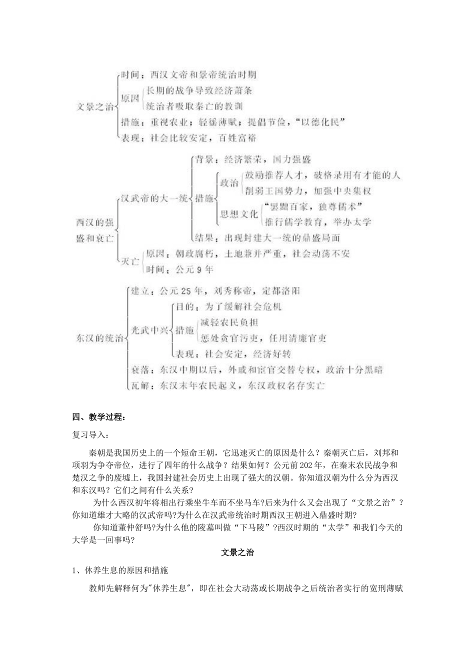 江苏省南通市唐闸中学七年级历史上册《第12课 大一统汉朝》教案 新人教版_第3页