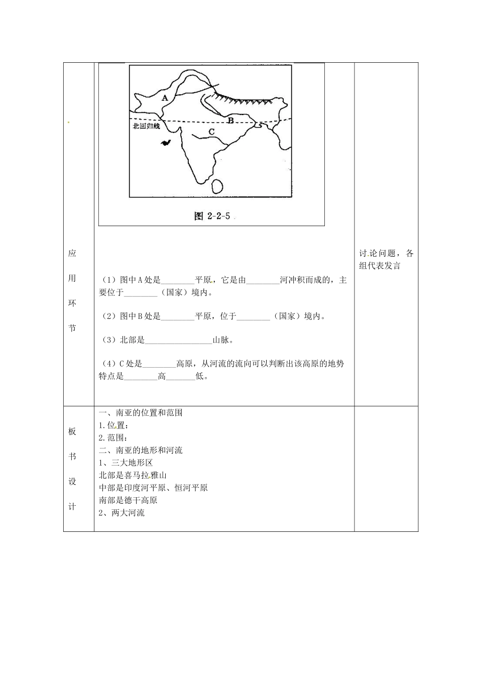 福建省东侨经济开发区中学七年级地理下册 7.2 南亚教案 湘教版_第3页
