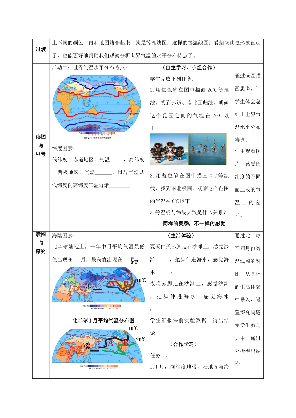 （水滴系列）七年级地理上册 4.2 气温的变化与差异（第2课时）教案 （新版）商务星球版-（新版）商务星球版初中七年级上册地理教案_第3页