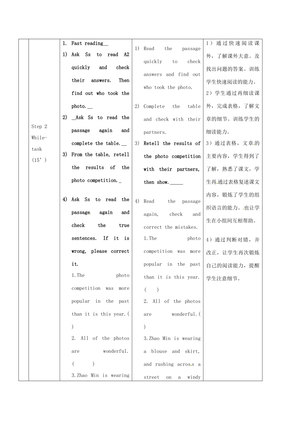 广东省惠东县惠东中学九年级英语上册 Module 11 Unit 2 The photo which we liked best was taken by Zhao Min教学案 （新版）外研版_第3页