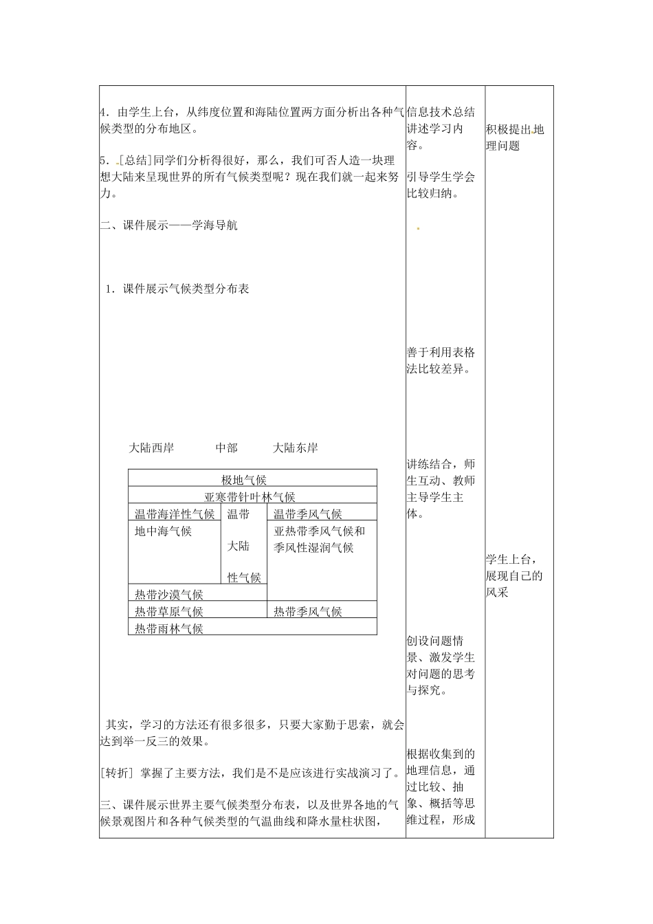 四川省宜宾县复龙初级中学七年级地理上册 第三节 世界主要气候类型教案 粤教版_第2页