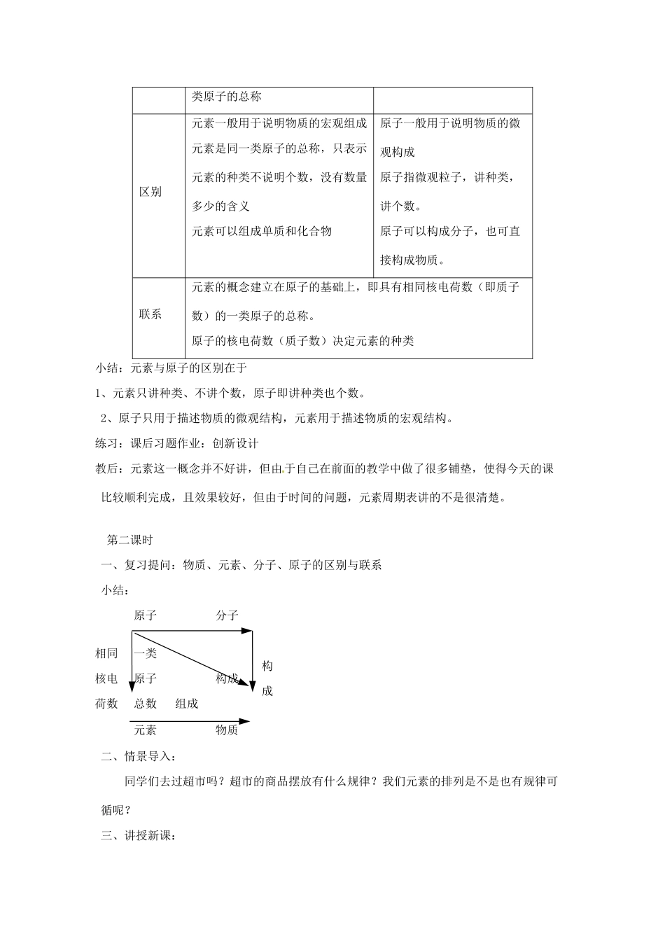 辽宁省丹东七中九年级化学上册《4.2 元素》教案 人教新课标版_第3页