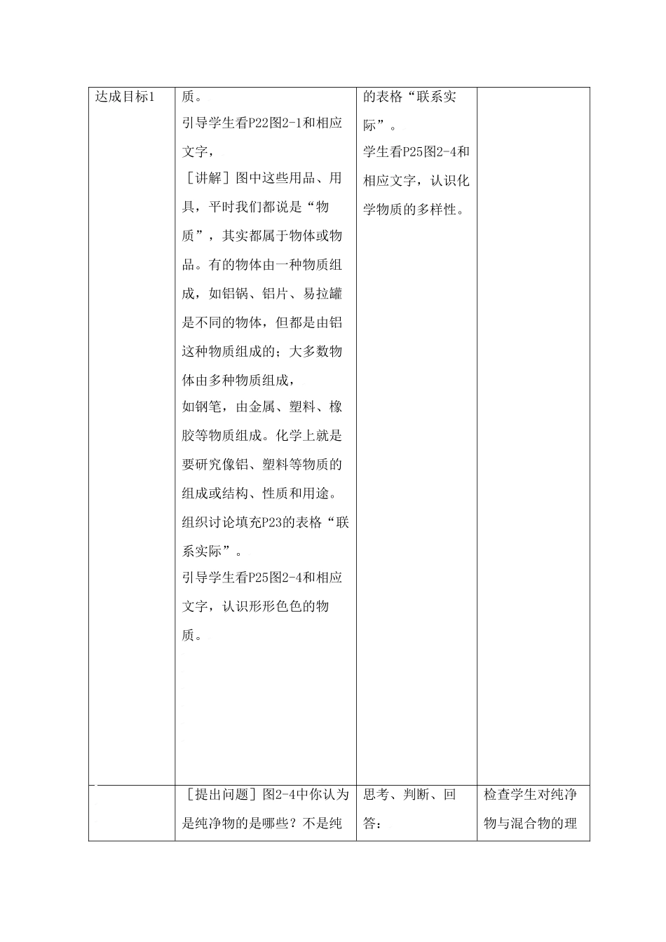 九年级化学上册专题2单元1 形形色色的物质教案湘教版_第2页