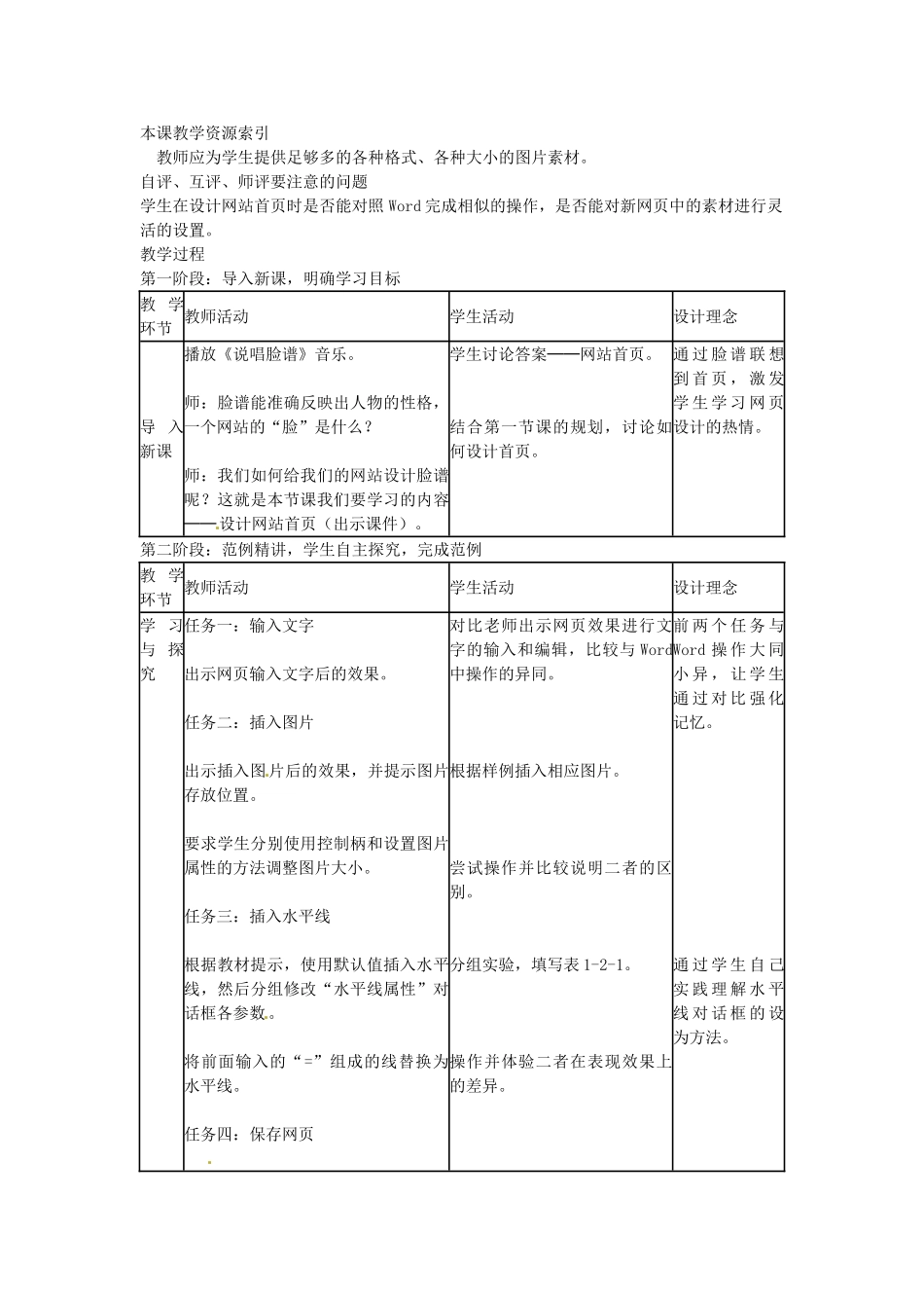 山东省郯城第三中学初中信息技术 第2课设计网站的首页教案_第2页