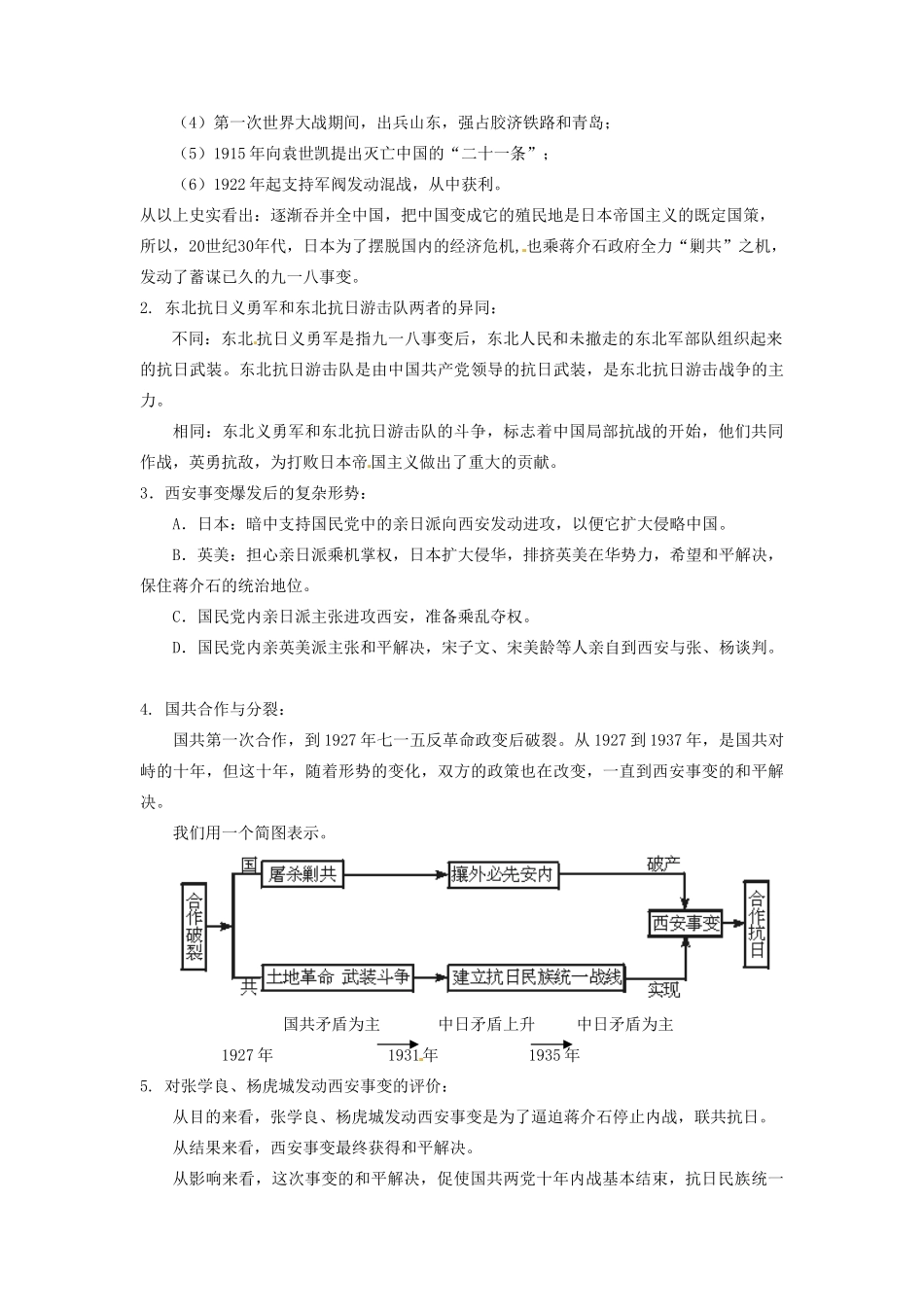 辽宁省凌海市石山初级中学八年级历史上册 4.14难忘九一八教案 新人教版_第3页