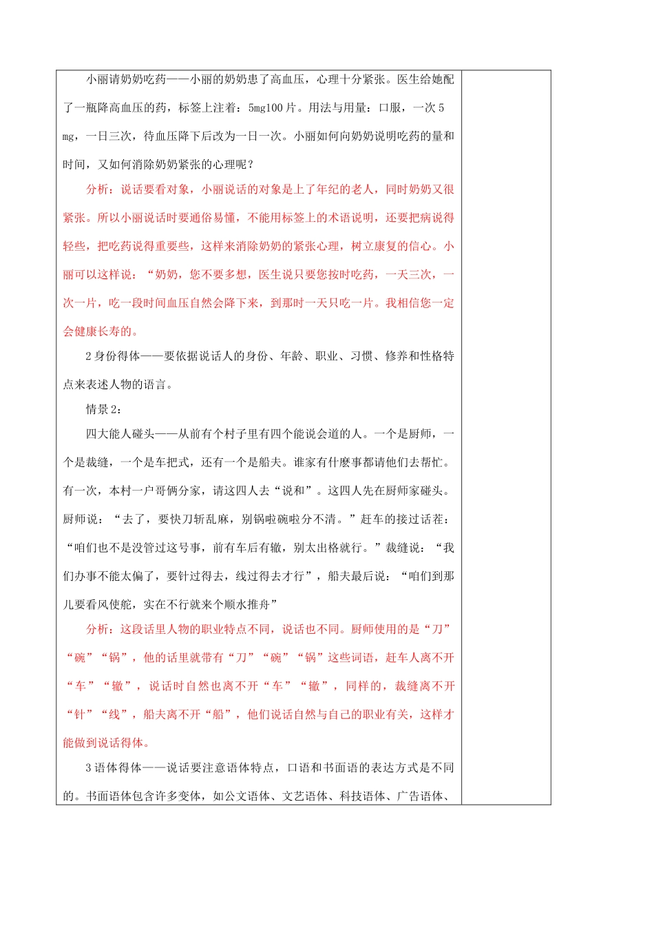 江苏省泰州市永安初级中学七年级语文上册 第二单元 第二单元 口语交际教学案 苏教版_第2页