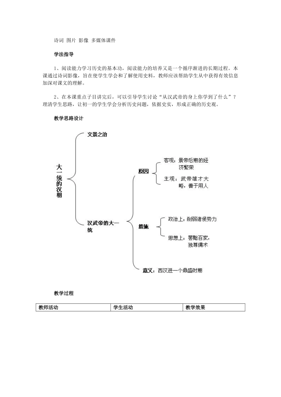 江苏省苏州五中七年级历史上册 第12课 大一统的汉朝教案 新人教版_第2页