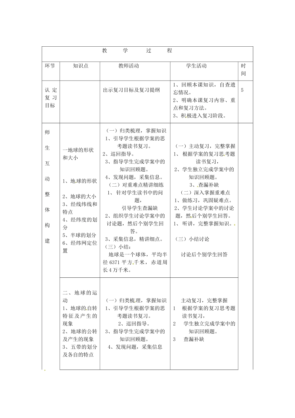山东省临沭县第三初级中学七年级地理上册 地球和地图（1）教案 湘教版_第2页