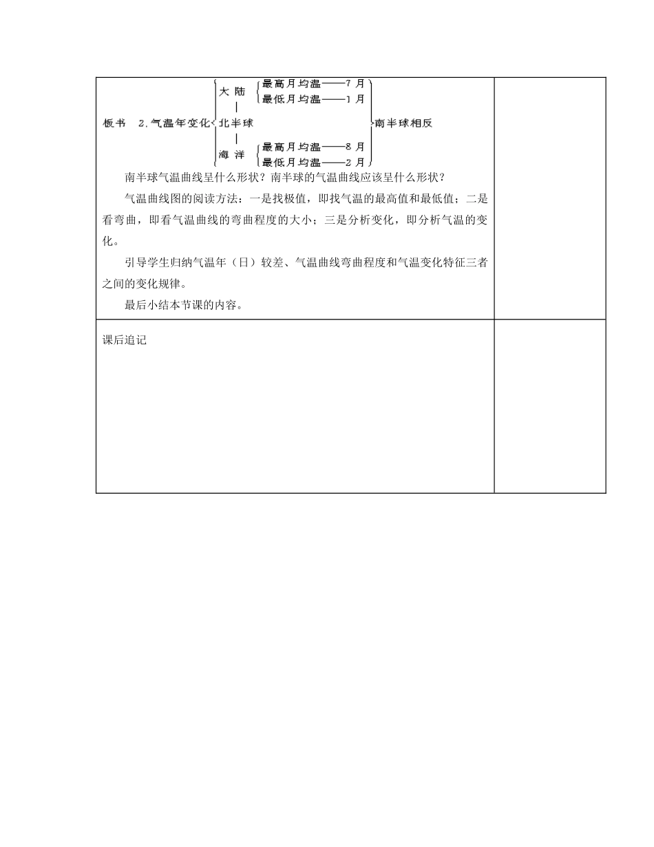 江苏省徐州市铜山区七年级地理上册 4.2气温和降水（气温和气温的分布）教案1 （新版）湘教版-（新版）湘教版初中七年级上册地理教案_第3页