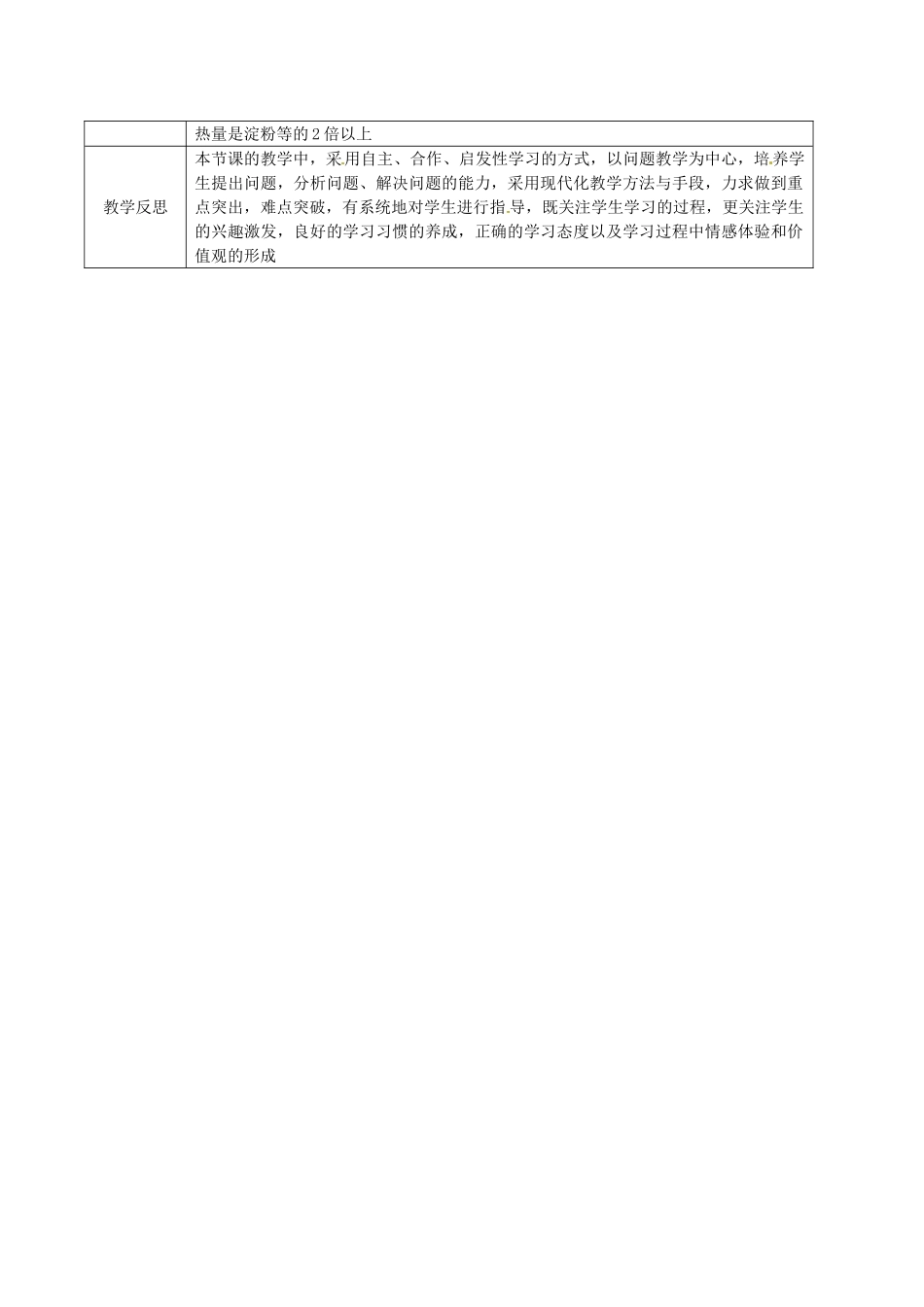 江苏省徐州市黄山外国语学校九年级化学下册《8.2 淀粉与油脂（第二课时）》教案 沪教版_第2页
