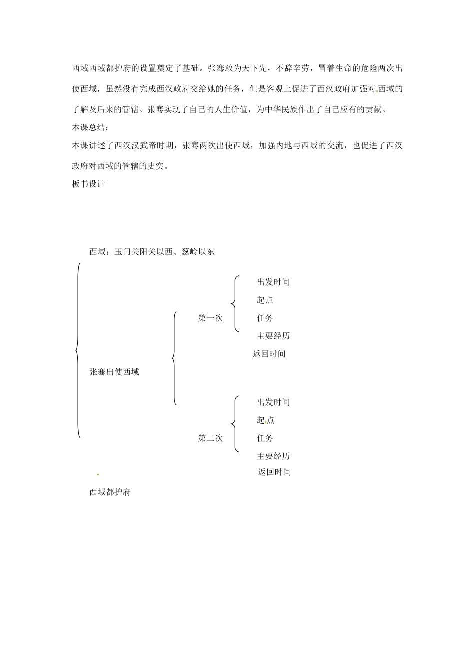 四川省宜宾县复龙初级中学七年级历史上册 第三学习主题 统一国家的建立 第12课 张骞通西域教案 川教版_第3页