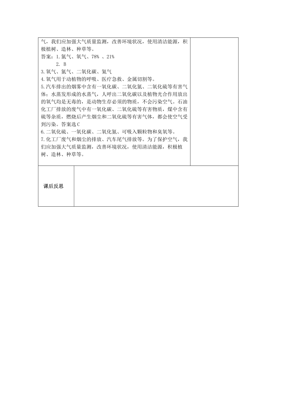 山东省东营区一中八年级化学全册 2.1 空气 教学设计 新人教版五四制_第3页