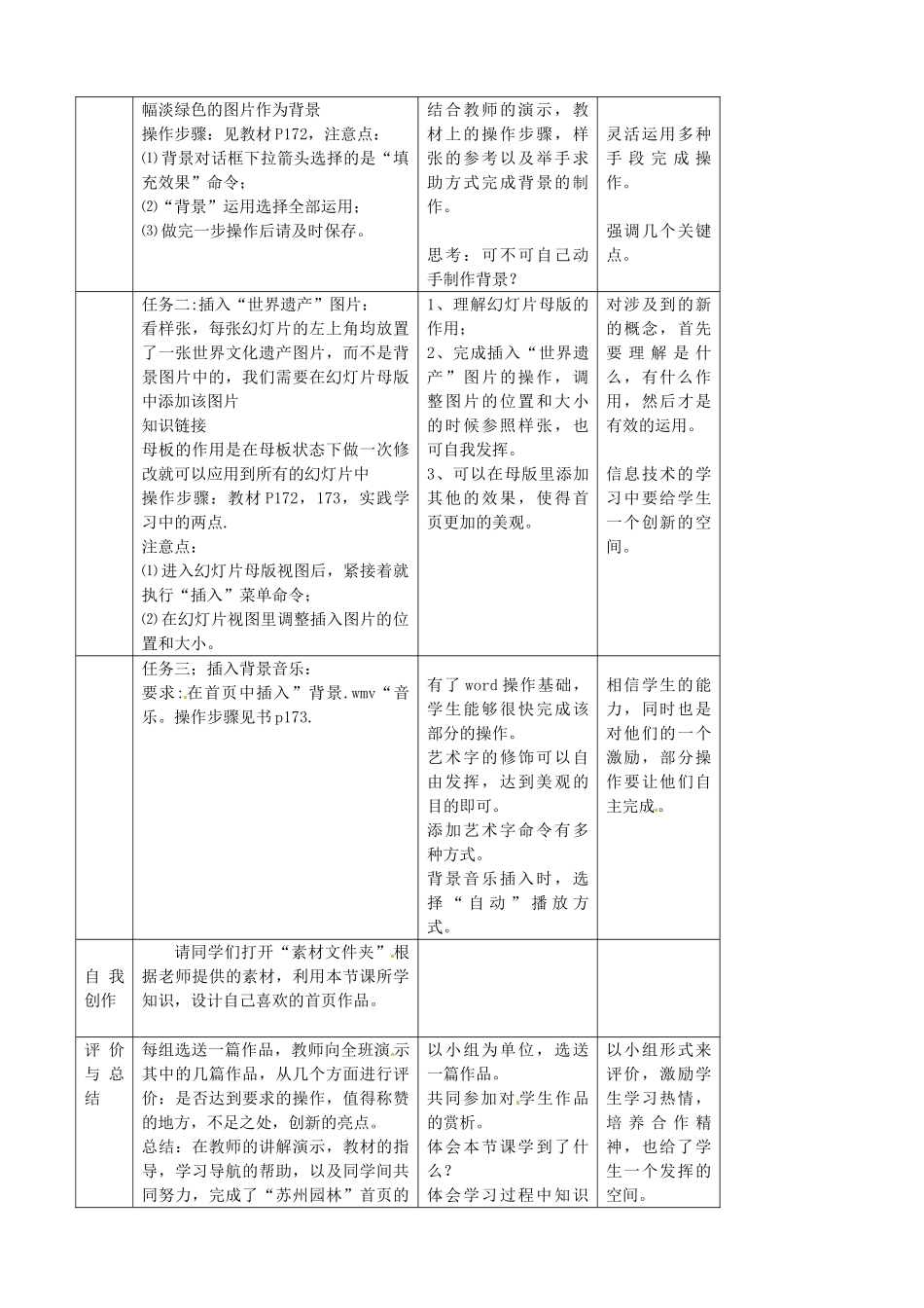 江苏省扬中市外国语中学七年级信息技术 信息制作多媒体作品《苏州园林》教案 新人教版_第2页