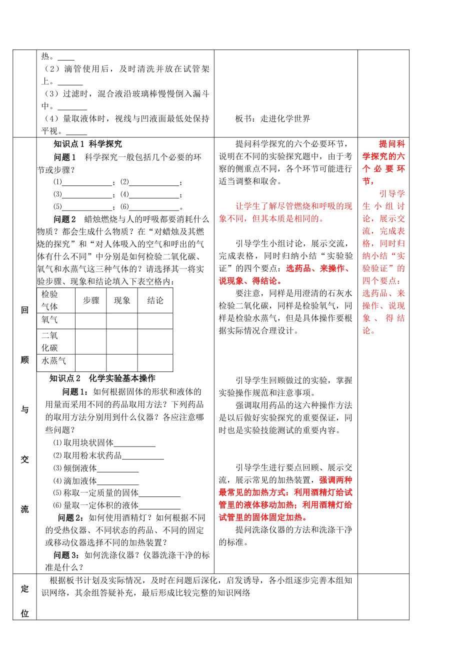 九年级化学下册 第二讲 走进化学实验室精品教案 新人教版_第2页