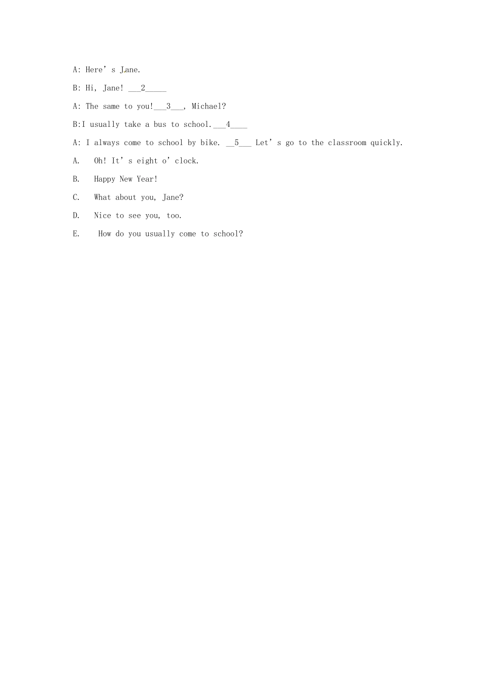重庆市垫江八中七年级英语下册《Unit 5 Five Our School Life-Topic 1（Section A）》学案 仁爱版_第3页