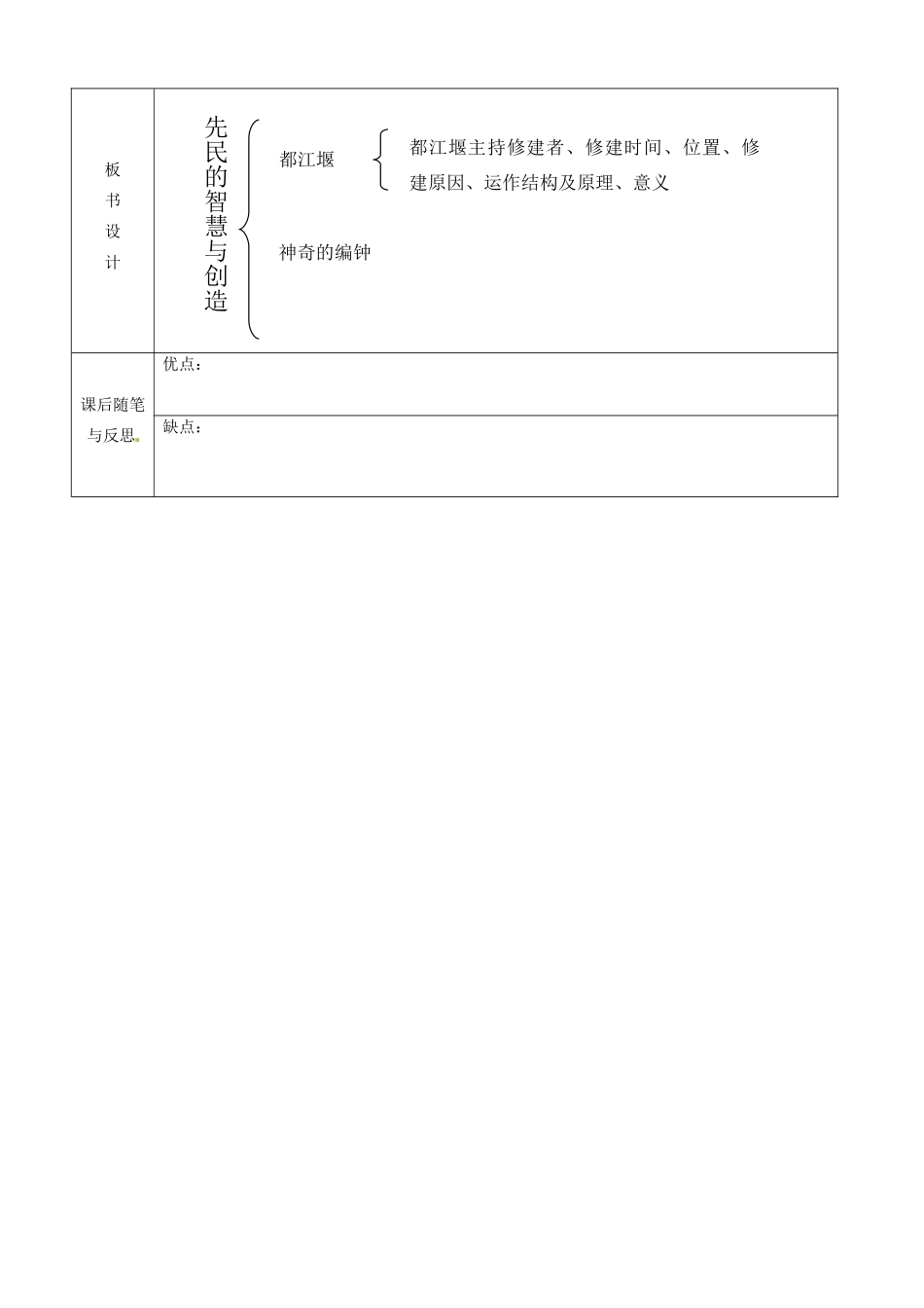 辽宁省大连市76中七年级历史上册《第11课 先民的智慧与创造》教学设计 北师大版_第3页