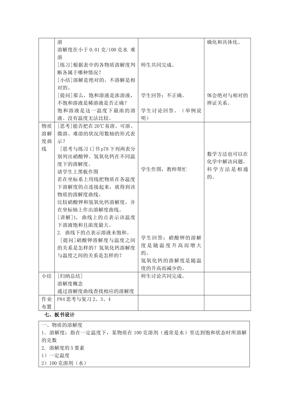 九年级化学全册 6.3 物质的溶解性教案1 （新版）沪教版_第3页