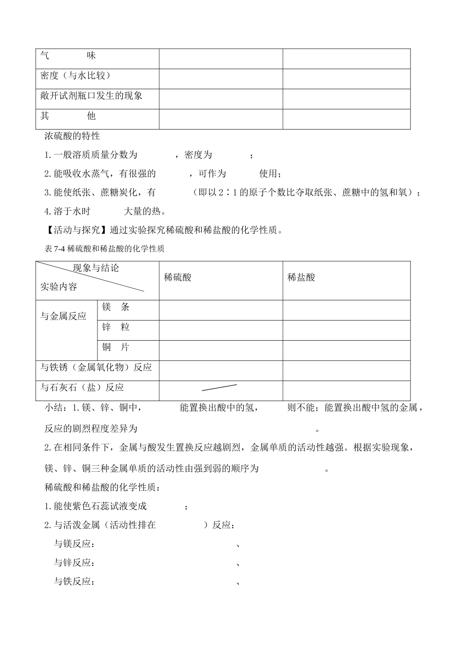 九年级化学常见的酸和碱沪教版_第2页