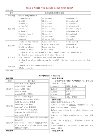 春八年级英语下册 Unit 3 Could you please cle an your room（第1课时）导学案 （新版）人教新目标版-（新版）人教新目标版初中八年级下册英语学案