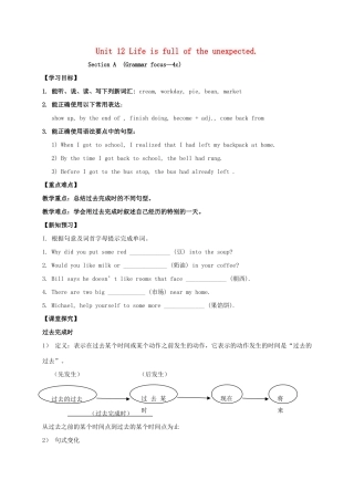 九年级英语全册《Unit 12 Life is full of the unexpected（第3课时）》学案 （新版）人教新目标版-（新版）人教新目标版初中九年级全册英语学案