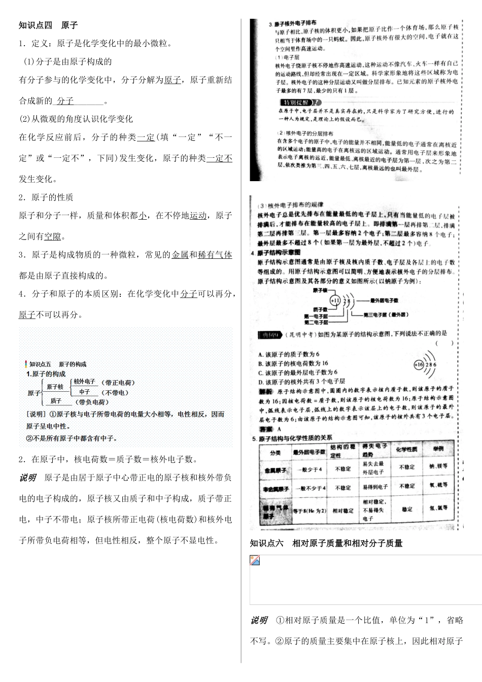 九年级化学全册 第三章 物质构成的奥秘备课稿 沪教版-沪教版初中九年级全册化学教案_第2页