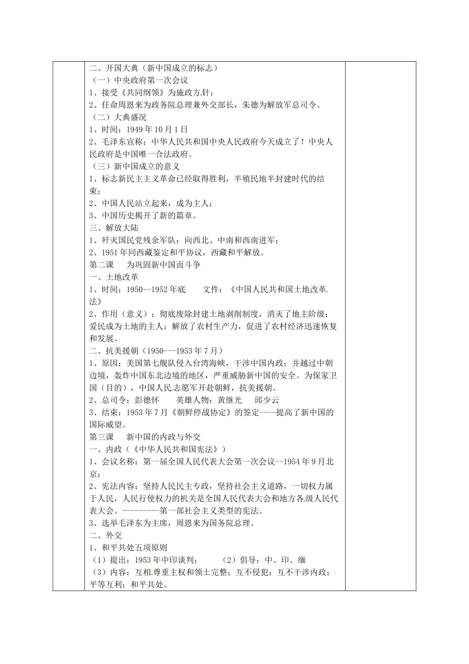 山东省滨州市邹平实验中学八年级历史下册《走社会主义之路》教案 岳麓版_第2页